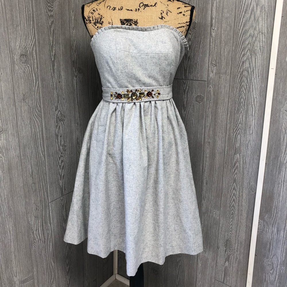 Grey Strapless Dress